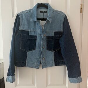 Mavi Two-Tone Light Blue Denim Jacket